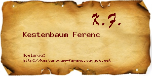 Kestenbaum Ferenc névjegykártya
